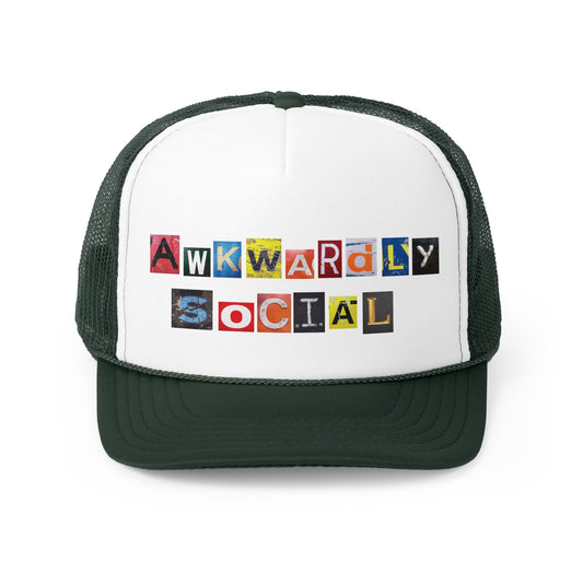 Awkwardly Social Trucker Cap | Outfique | Hats | hat