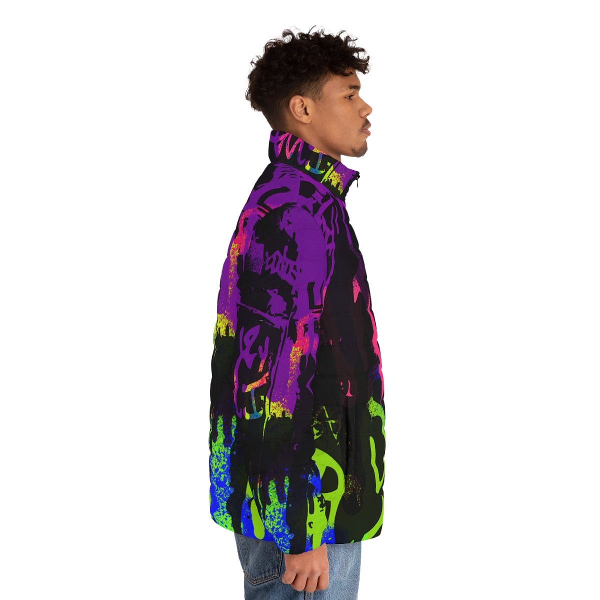 REBEL GRAFFITI NEON Puffer Jacket | CANAANWEAR | Jackets | AOP